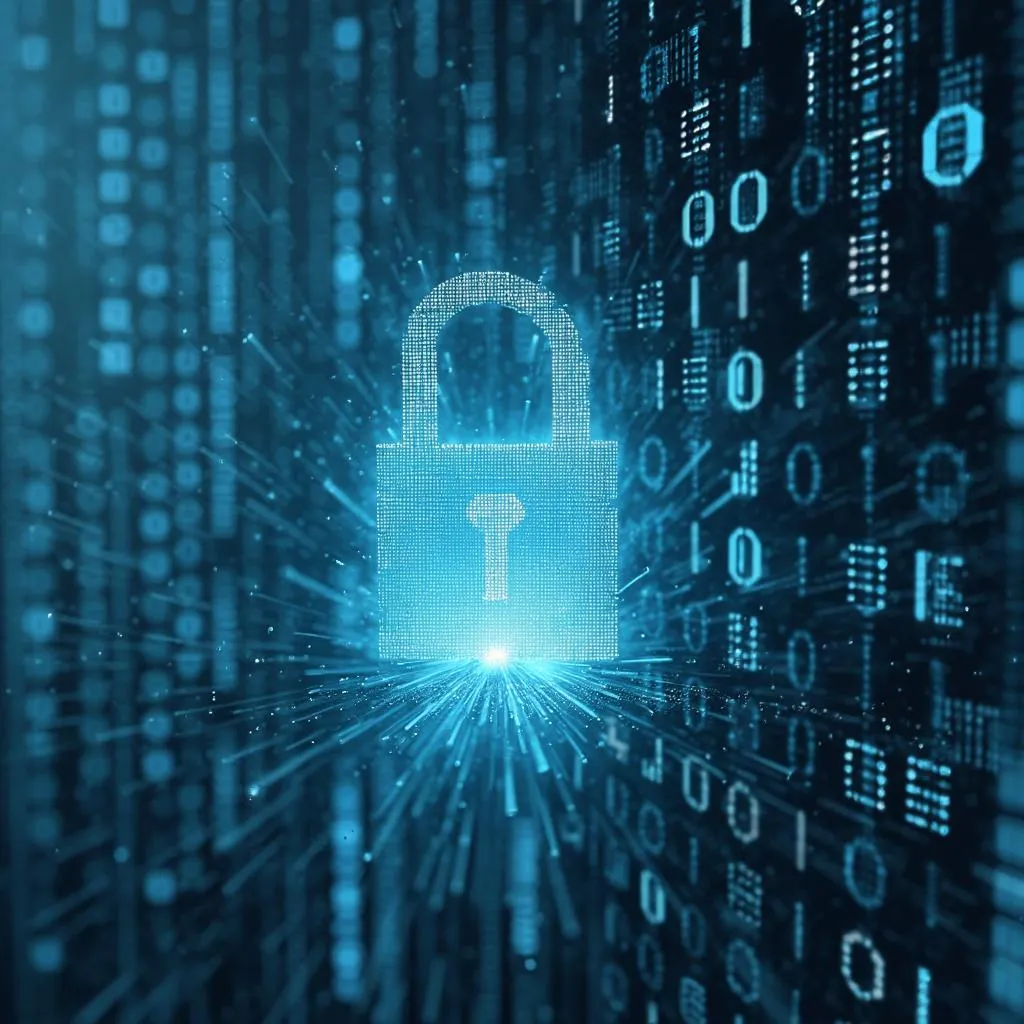 Candado digital sobre datos